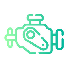 car engine gradient icon