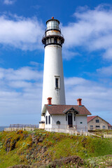 Fototapeta na wymiar pigeon point lighthouse at highway no 1 in California