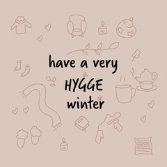 have a very hygge winter. beautiful card. doodle