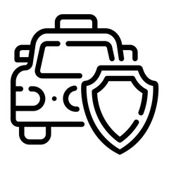 car insurance line icon