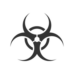 radiation - nuclear warning sign icon vector design template in white background