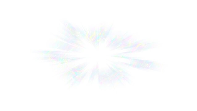 白背景に強い光が放射状に放出されている背景素材。