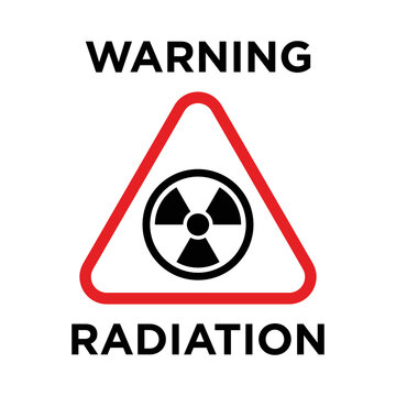 radiation - nuclear warning sign icon vector design template in white background