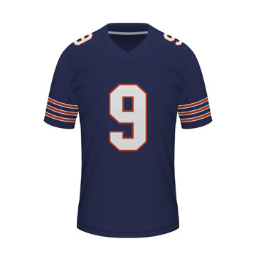 Realistic American football shirt of Chicago, jersey template