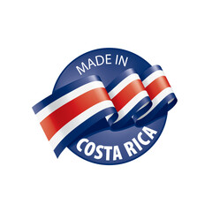 Costa Rica flag, vector illustration on a white background