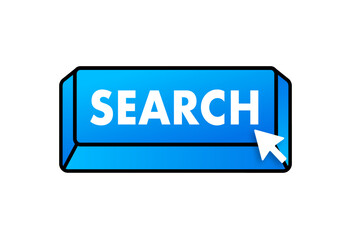 Search button and click, search Bar for browser. Vector stock illustration