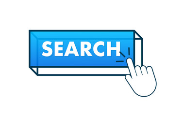 Search button and click, search Bar for browser. Vector stock illustration