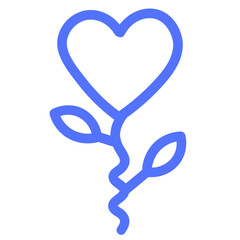 flower growth love lover line icon