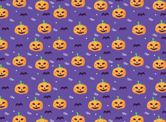Halloween elements seamless pattern