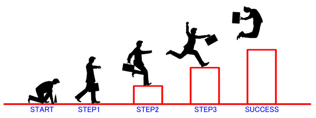 silhouette of a person with a graph