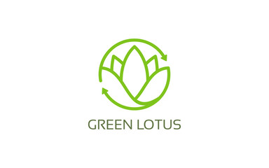 green lotus spa and beauty logo design templates