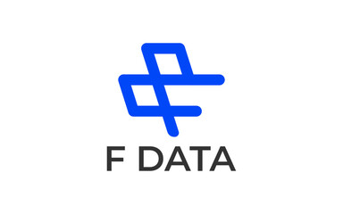 Obraz premium letter f data logo design templates