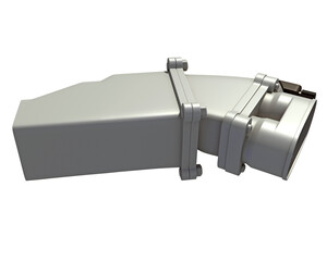 Car Super Charger 3D rendering on white background