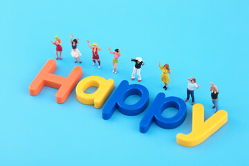Miniature creative a happy life