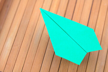 paper airplane on bamboo slips