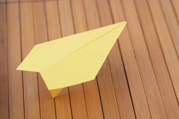 paper airplane on bamboo slips