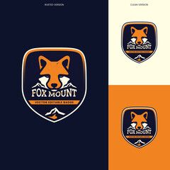 fox mountain badge logo