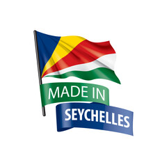 Seychelles flag, vector illustration on a white background