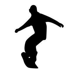 Snowboarder Man Silhouette