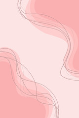 pastel pink background with lines and free space for text