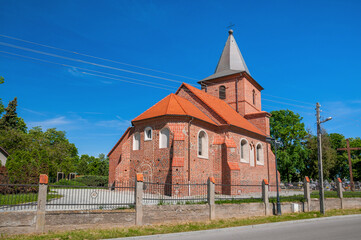 Fototapeta premium Church of St. John the Baptist. Janikowo, Kuyavian-Pomeranian Voivodeship, Poland