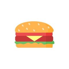 burger vector in flat design