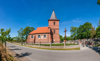 Fototapeta na wymiar Church of St. John the Baptist. Janikowo, Kuyavian-Pomeranian Voivodeship, Poland