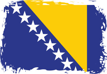 Grunge Bosnia and Herzegovina flag.flag of Bosnia and Herzegovina ,banner vector illustration. Vector illustration eps10.