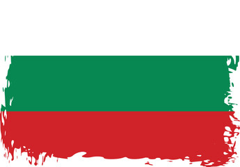 Obraz premium Grunge Bulgaria flag.flag of Bulgaria,banner vector illustration. Vector illustration eps10.