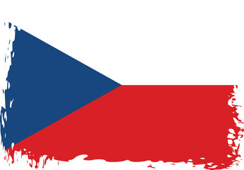 Grunge Czech Republic flag.flag of Czech Republic,banner vector illustration. Vector illustration eps10.