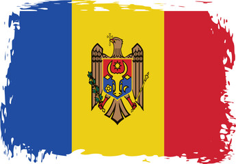 Grunge Moldova flag.flag of Moldova,banner vector illustration. Vector illustration eps10.
