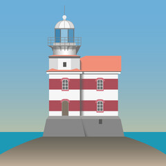 Market (Märket) lighthouse situated in the Baltic Sea shared by Sweden and Finland, region Åland.