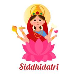 Siddhidatri mata navratri goddess nine forms of goddess durga indian festival navratri different avatars of durga mata