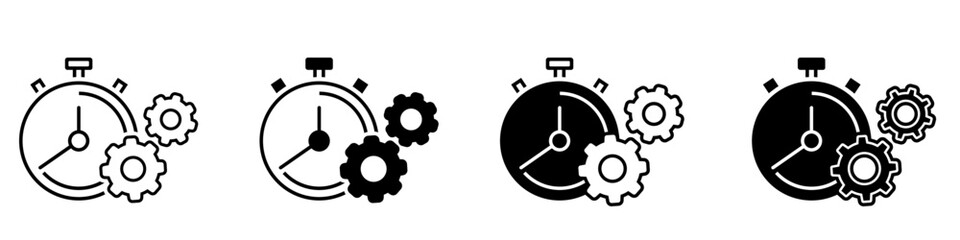 Time management icon vector set. deadline illustration sign collection. timeline symbol or logo.
