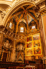 Fototapeta na wymiar Interior view of the Cathedral of Valencia. June 2022 Valencia, Spain