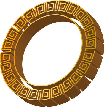 3D Chinese Circle Gold Pattern