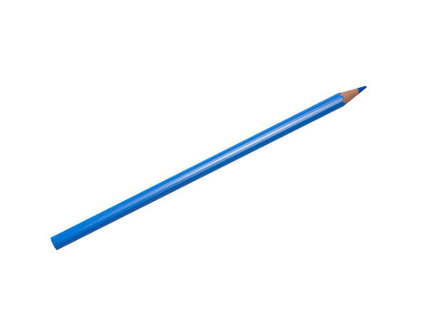 blue pencil isolated 