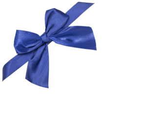 blue ribbon bow,  blue bow isolated 