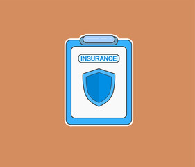 insurance policy page clipboard sticker