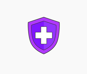 Fototapeta premium shield medical vector icon