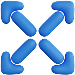 3d rendering icon expand isolated