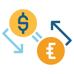 exchange flat icon style
