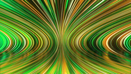 Obraz premium 3D rendering of an abstract panoramic neon background with glowing rays