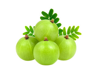 Indian gooseberry isolated on  transparent png