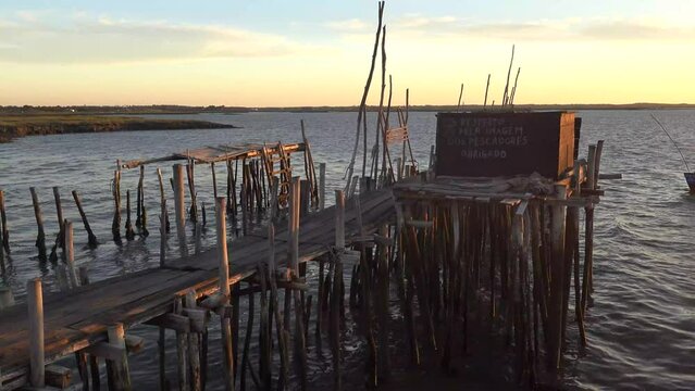 Old wooden palaphitic docks