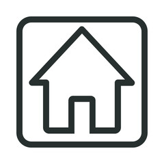 Outline Square Home Icon 2