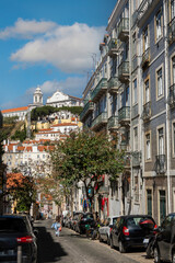 People visit the Mouraria district in Lisbon