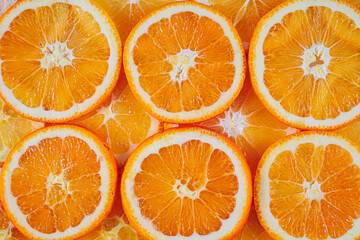 background of orange slices