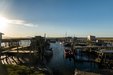 Fototapeta premium Old wooden palaphitic docks