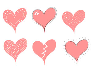 vector hearts romantic collection